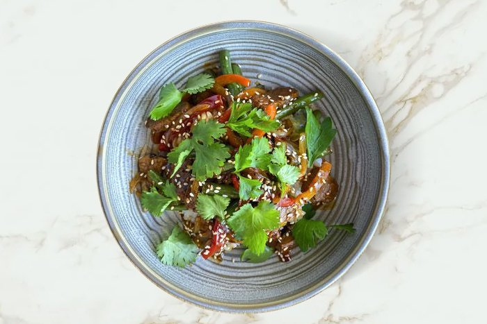 Рис с телячьей вырезкой